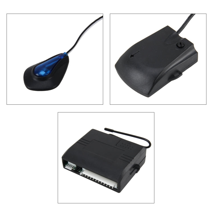 Car Safety Warning Alarm System Car Alarm Security System with Two Remote Controls, DC 12V