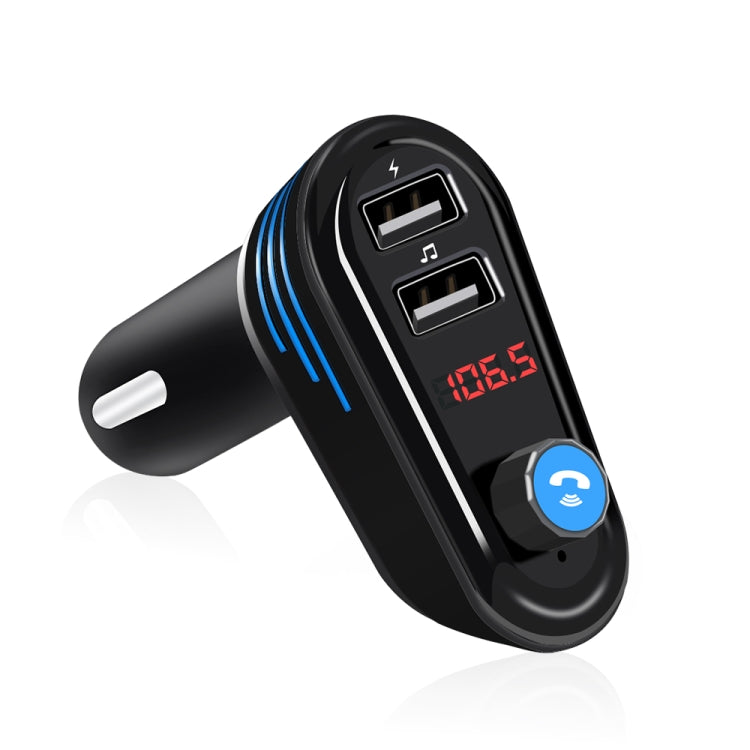 AP02 Car Bluetooth V4.2 MP3 Player FM Transmitter 5V 3.1A Output Dual USB Ports Car Charger with LED Light, Built-in Mic, Support U-disk & Hands-free / Answer Calls