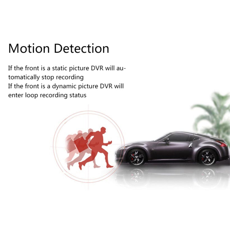 F80 2.7 inch LCD Screen Car Recorder, Dual 120 Degree Wide Angle Viewing, Support Night Vision / Loop Video / Motion Detection / G-Sensor / TF Card