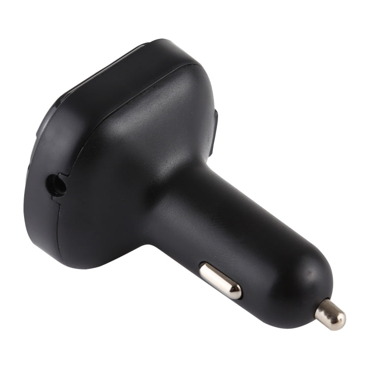 V-022 Dual USB Charging Bluetooth FM Transmitter MP3 Music Player Car Kit, Support Hands-Free Call  & TF Card (Black)