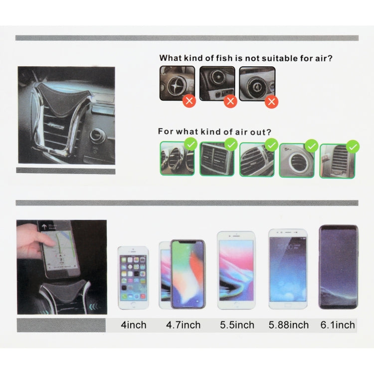 U Shape Car Air Outlet Mobile Phone Holder