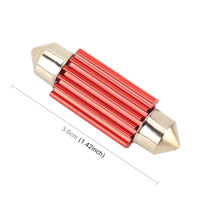 2 PCS 36mm DC12V / 2.2W / 6000K / 180LM 6LEDs SMD-3030 Car Reading Lamp (White Light)