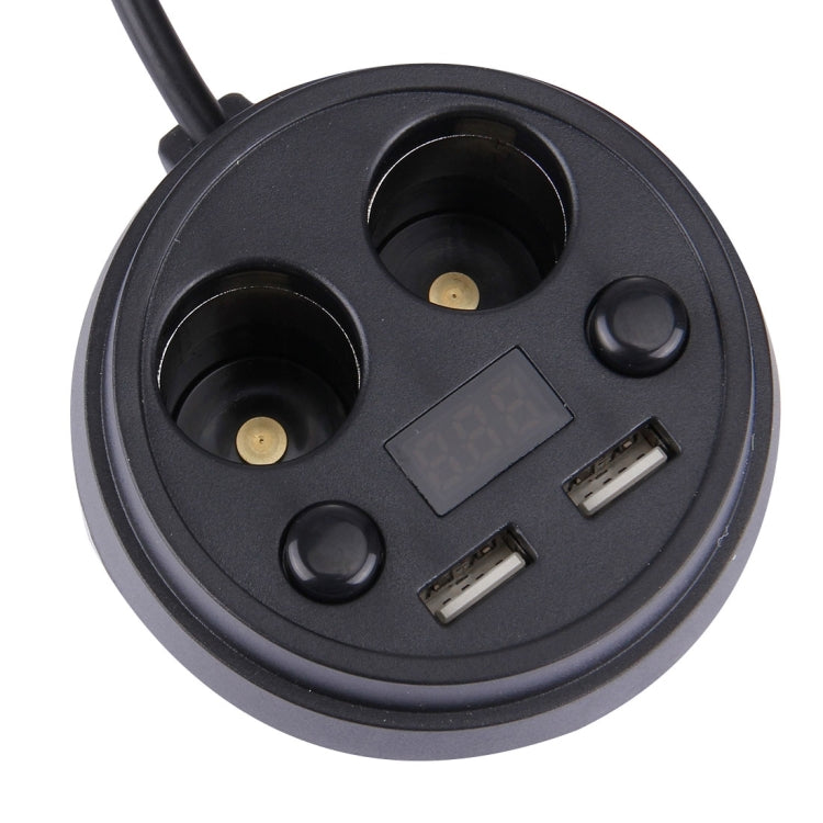 2 in 1 Double Car Cigarette Lighter + 3.1A Dual USB Port Quick Charge Cup Shaped Car Charger with LED Screen Charging voltage Display for Smartphones & Tablets & PSP & PDA & GPS & MP3 & MP4 and other USB-charged Devices