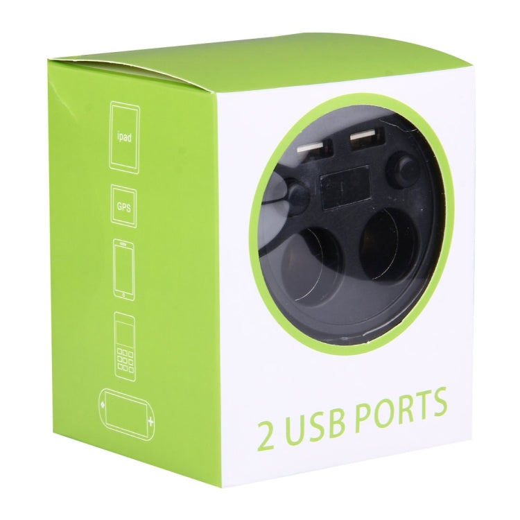 2 in 1 Double Car Cigarette Lighter + 3.1A Dual USB Port Quick Charge Cup Shaped Car Charger with LED Screen Charging voltage Display for Smartphones & Tablets & PSP & PDA & GPS & MP3 & MP4 and other USB-charged Devices