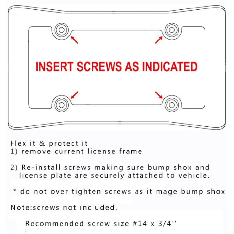 Car Auto Front Bumper Guard Anti-collision EVA License Plate Frame Tag Cover Protector License Plate Frame