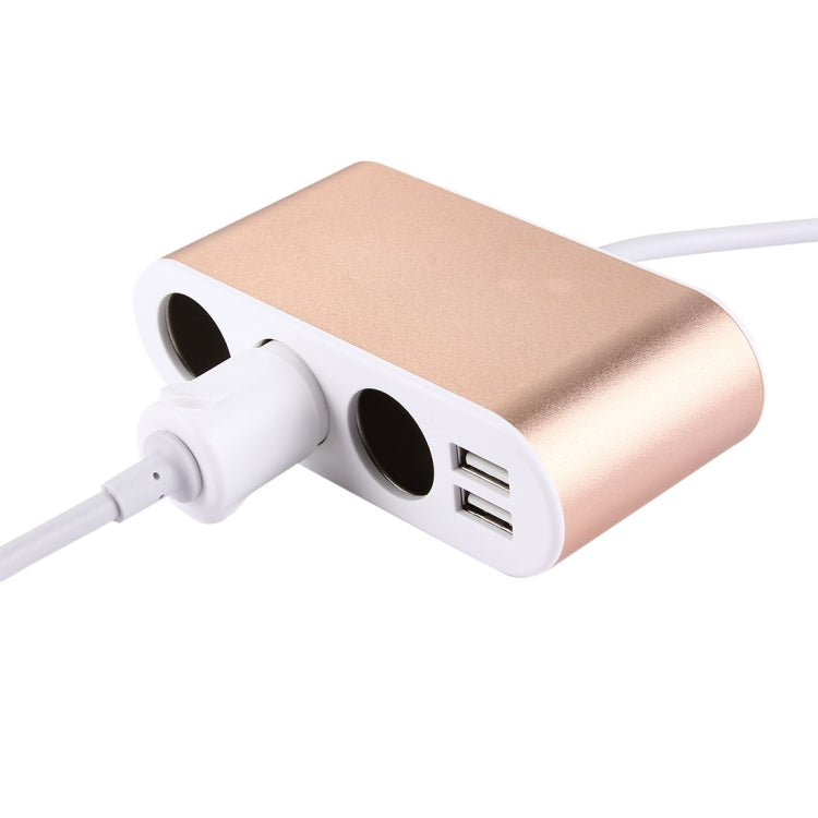 Aluminum Shell 120W 3 Sockets Car Cigarette Lighter Car Charger with 3.1A Dual USB Ports