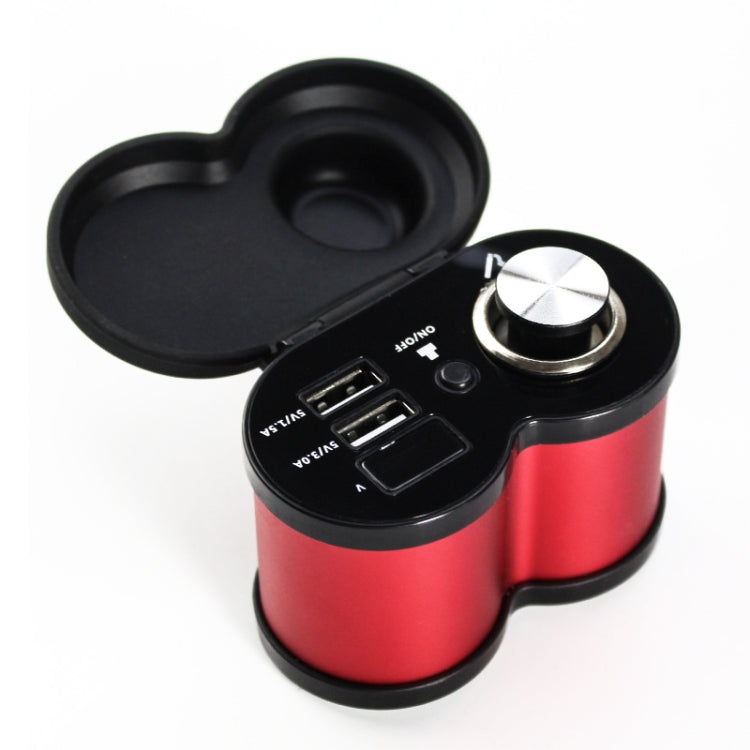 Portable Motorcycle Aluminum Alloy Dual USB Charger Cigarette Lighter