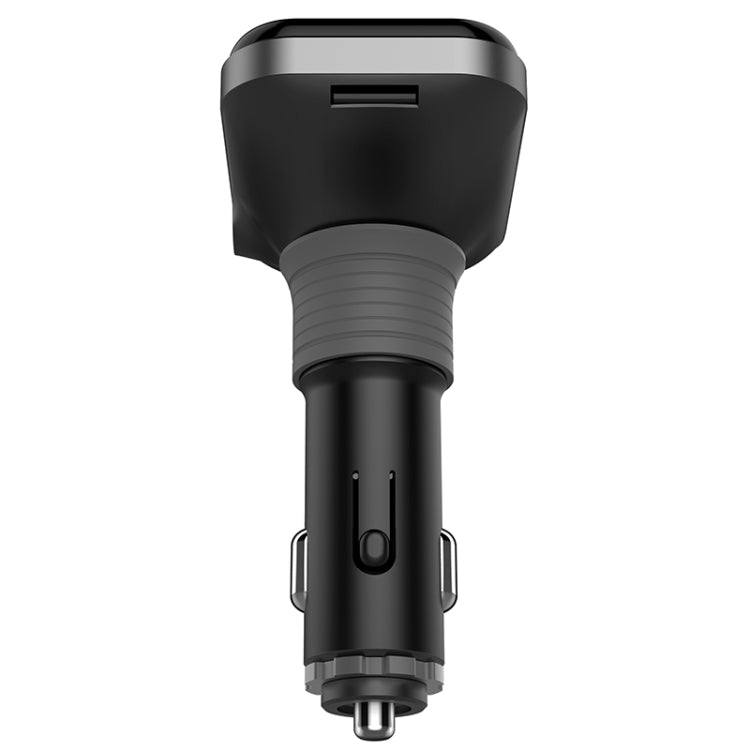 BT72 Dual USB Charging Smart Bluetooth FM Transmitter MP3 Music Player Car Kit with 1.5 inch White Display Screen, Support Bluetooth Call, TF Card & U Disk
