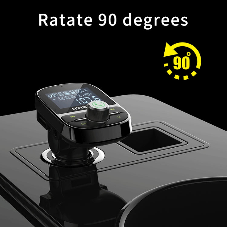 HY92 Dual USB Charging Smart Bluetooth FM Transmitter MP3 Music Player Car Kit with 1.44 inch LCD Screen, Support Bluetooth Call, TF Card & U Disk