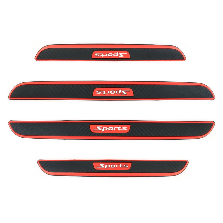 Universal Car Door Threshold Black Red Edge Decoration Strip Stickers