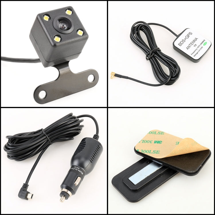 7.84 inch 170 Degrees Wide Angle Full HD 1080P 4G Foldable Video Car DVR, Support TF Card / G-senor / Loop Recording / Bluetooth Hands-free / ADAS