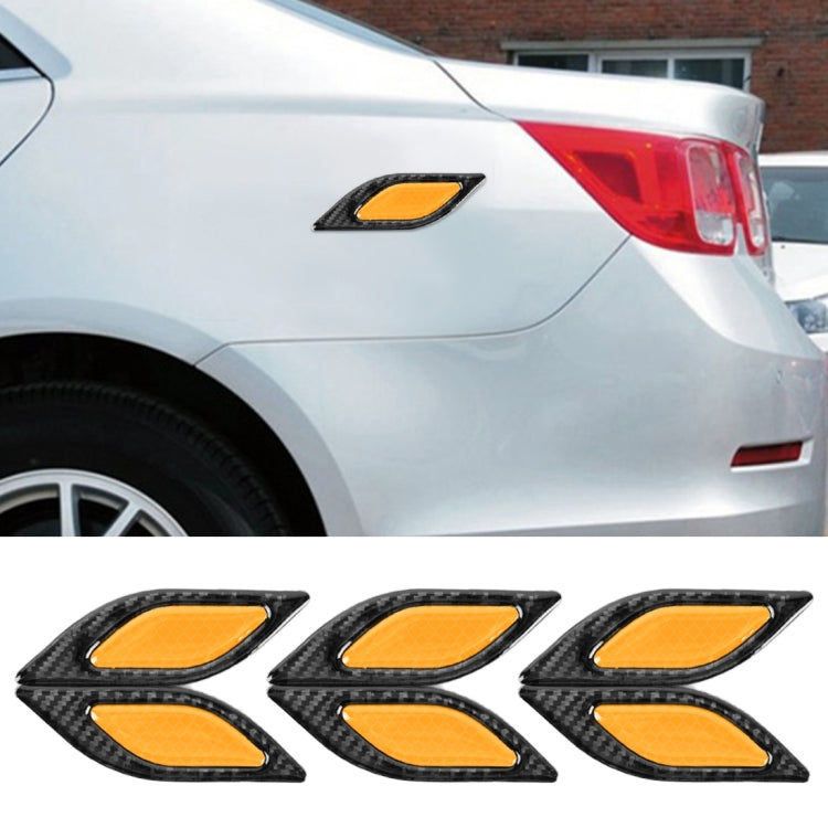 6 PCS Car Luminous Anti-collision Strip Protection Guards Trims Stickers
