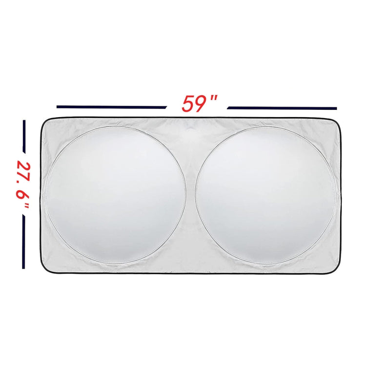 General Purpose Poncho Car Sun Visor Before The File, Size: 150cm x70cm(Silver)