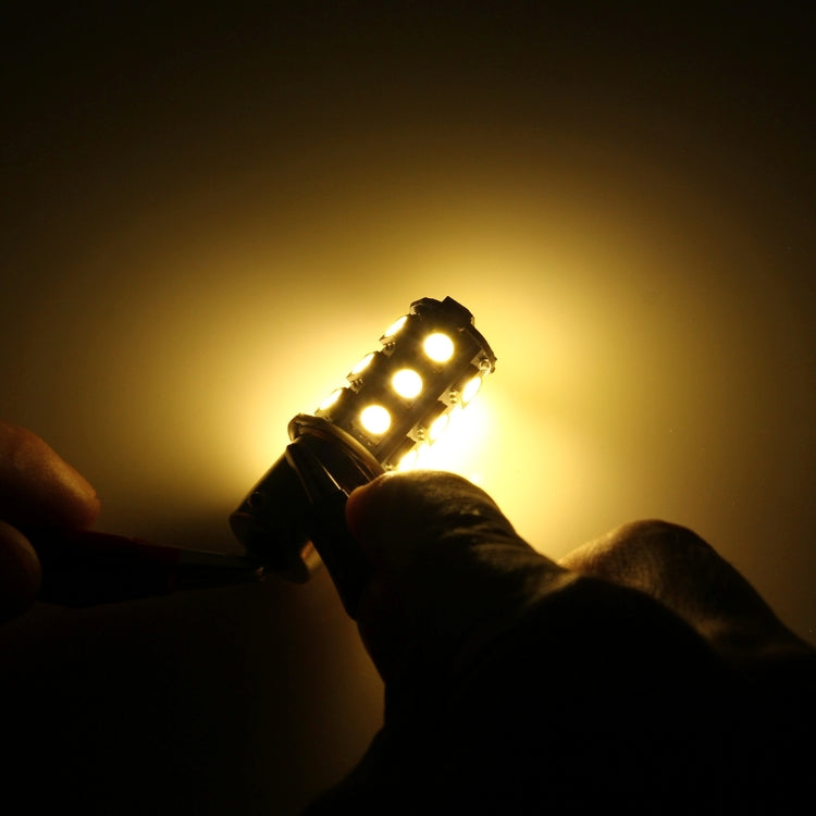 2 PCS 1156 3W 18 SMD-5050-LEDs Car Turn Light, DC 12V(Warm White)