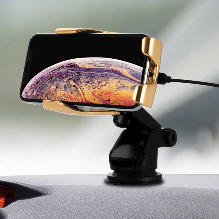Car QC Fast Charging QI Standard Automatic Induction Wireless Charger Suction Cup / Air Vent 2 in 1 Bracket