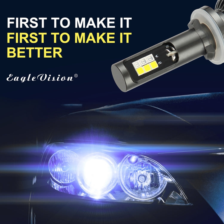 2 PCS EV14 880 / 881 DC9-32V / 6W / IP67 Car LED Double Color Fog Light, Ice Blue Light + Amber Light