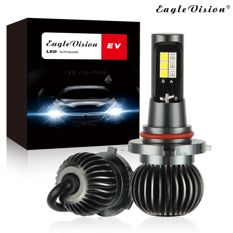 2 PCS EV14 9005 / 9006 DC9-32V / 6W / IP67 Car LED Double Color Fog Light, Ice Blue Light + Amber Light