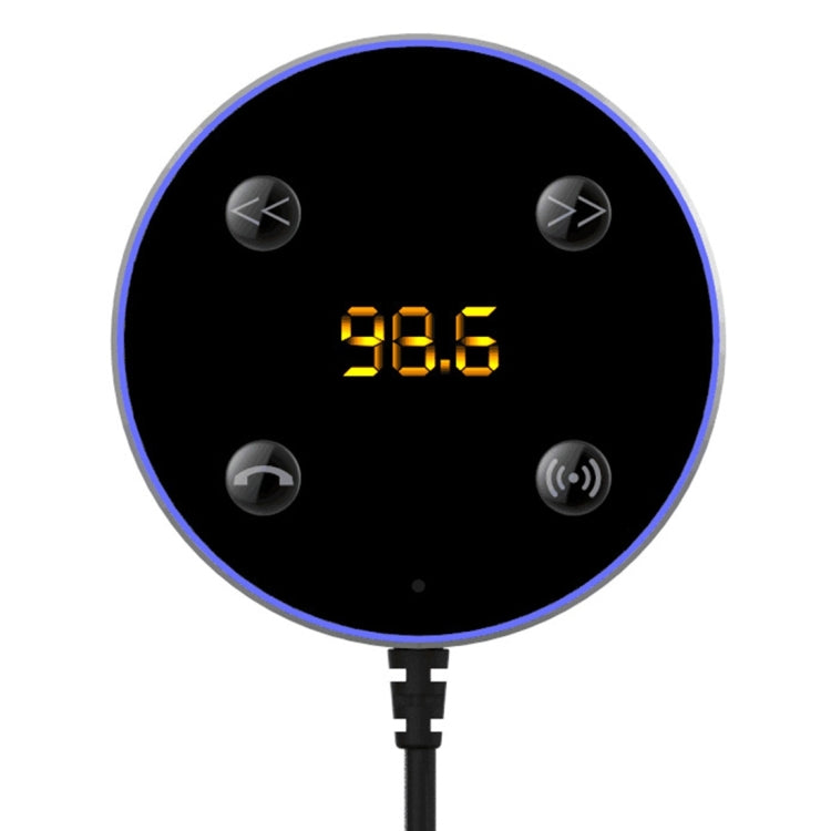 JRFC02 Multifunctional Car Bluetooth FM Receiver + Transmitter with Remote Controller, Support Hands-free Answer Phone & Smartphones Double USB Charging Function