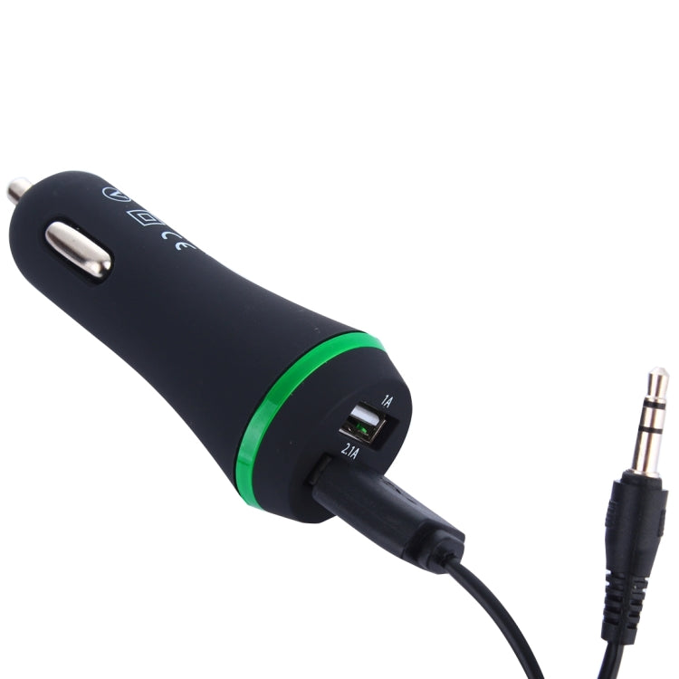 JRFC02 Multifunctional Car Bluetooth FM Receiver + Transmitter with Remote Controller, Support Hands-free Answer Phone & Smartphones Double USB Charging Function