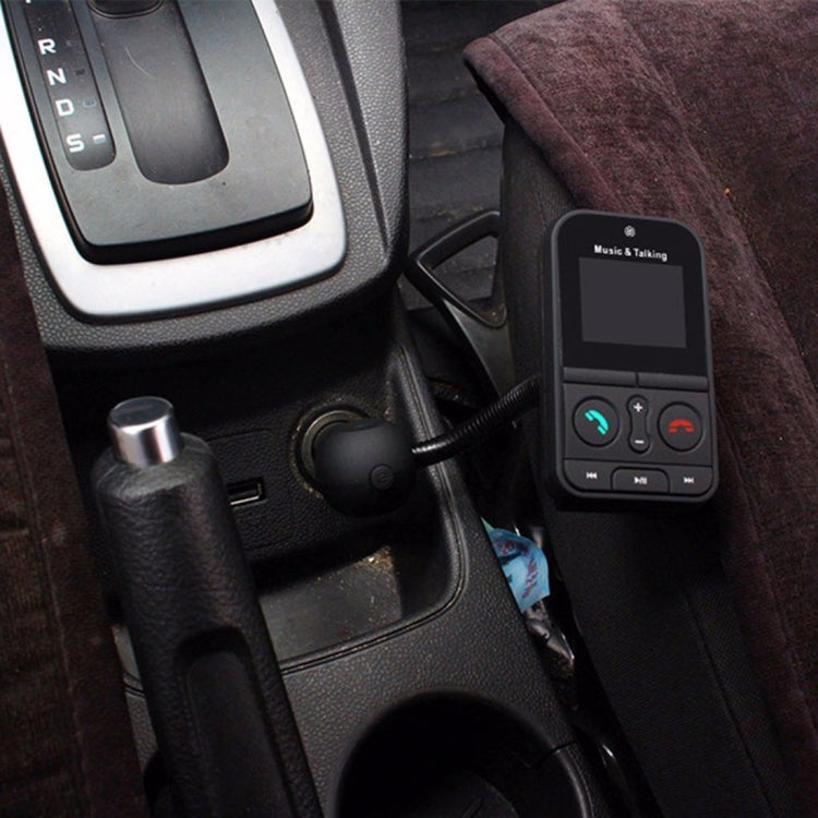 360 Degrees Rotatable Multifunctional Car Bluetooth FM Transmitter with Remote Controller, Support TF Card / MP3 / U Disk Music Play & Hands-free Answer Phone & Smartphones USB Charging & A2DP Function