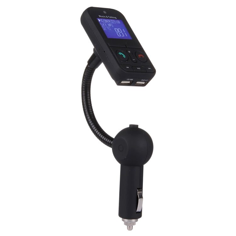 360 Degrees Rotatable Multifunctional Car Bluetooth FM Transmitter with Remote Controller, Support TF Card / MP3 / U Disk Music Play & Hands-free Answer Phone & Smartphones USB Charging & A2DP Function