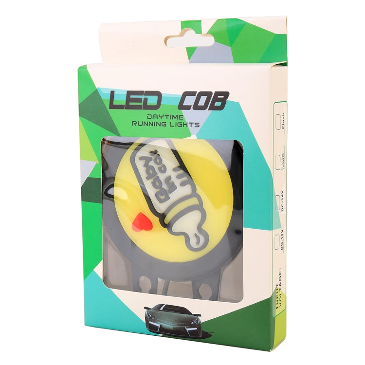Baby in Car Pattern Car Brake Lights / Daytime Running Light, DC 12V / 6.2W / IP67