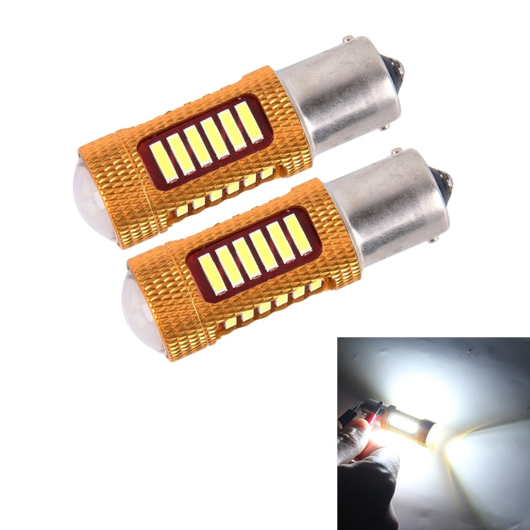 2 PCS 1156 10W 500LM 6000K White Light 27 LED SMD 4014 Car Fog Light Bulb, DC 12V