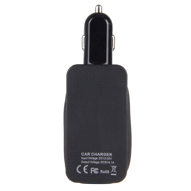 5V 4.1A 4-Ports USB Universal Car Charger with Winder for iPhone, iPad, Samsung, HTC, Sony, Length: 1m