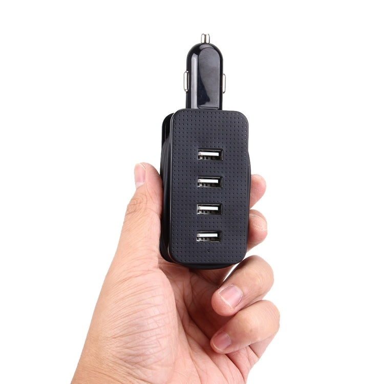 5V 4.1A 4-Ports USB Universal Car Charger with Winder for iPhone, iPad, Samsung, HTC, Sony, Length: 1m