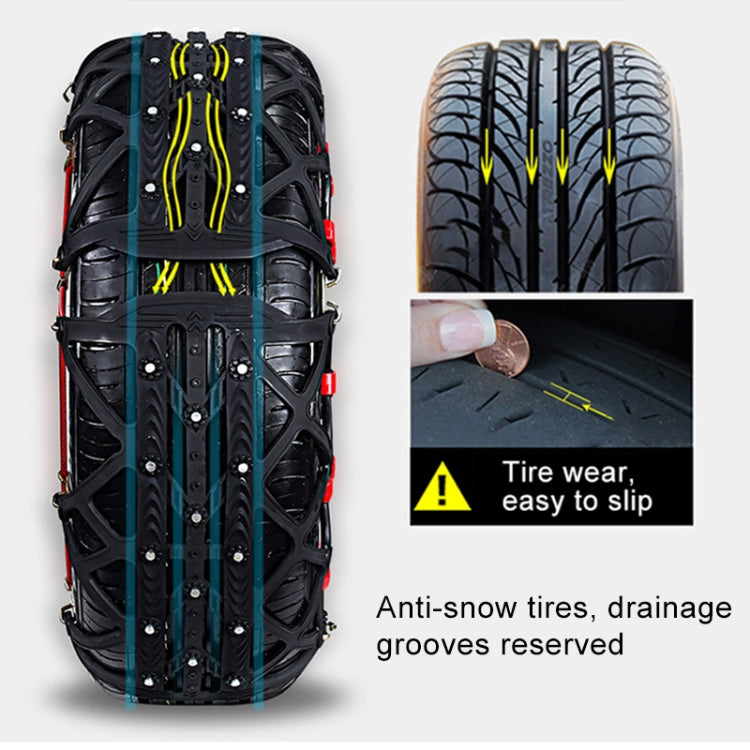 M4 Car Rubber Thicken Tire Emergency Anti-skid Chains Tyre Anti-slip Chains