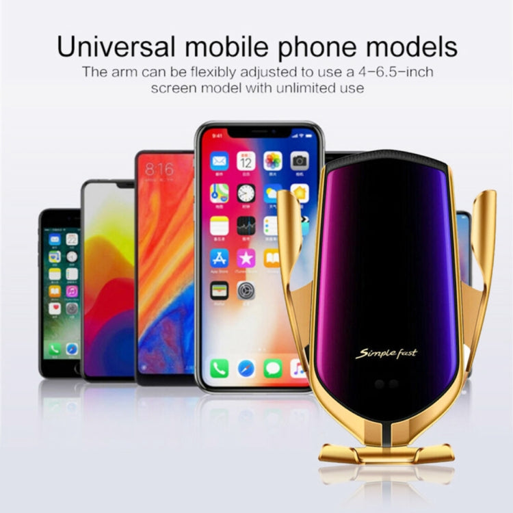 Car QC Fast Charging QI Standard GPS Automatic Induction Wireless Charger Air Vent Bracket