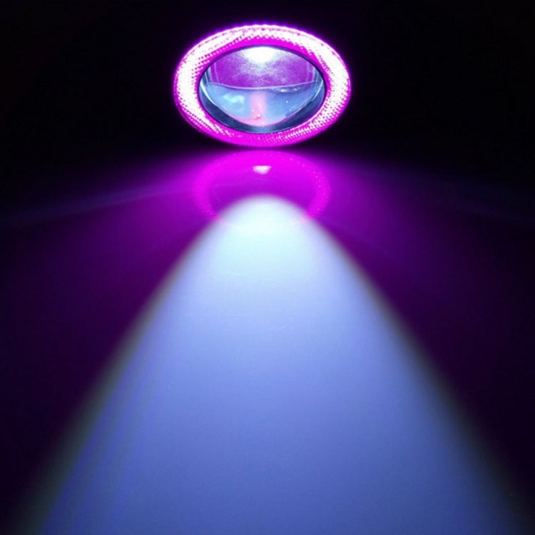 2 PCS 2.5 inch DC12V 10W 900LM 6500K Car Angel Eyes Fog Lamp Foglight, Cable Length: 20cm