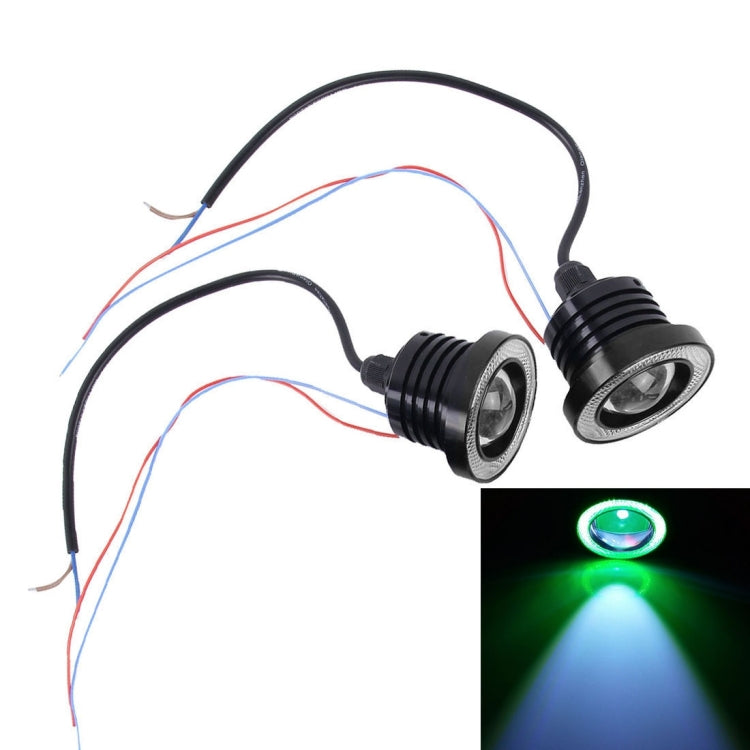 2 PCS 2.5 inch DC12V 10W 900LM 6500K Car Angel Eyes Fog Lamp Foglight, Cable Length: 20cm