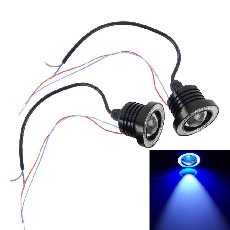 2 PCS 2.5 inch DC12V 10W 900LM 6500K Car Angel Eyes Fog Lamp Foglight, Cable Length: 20cm