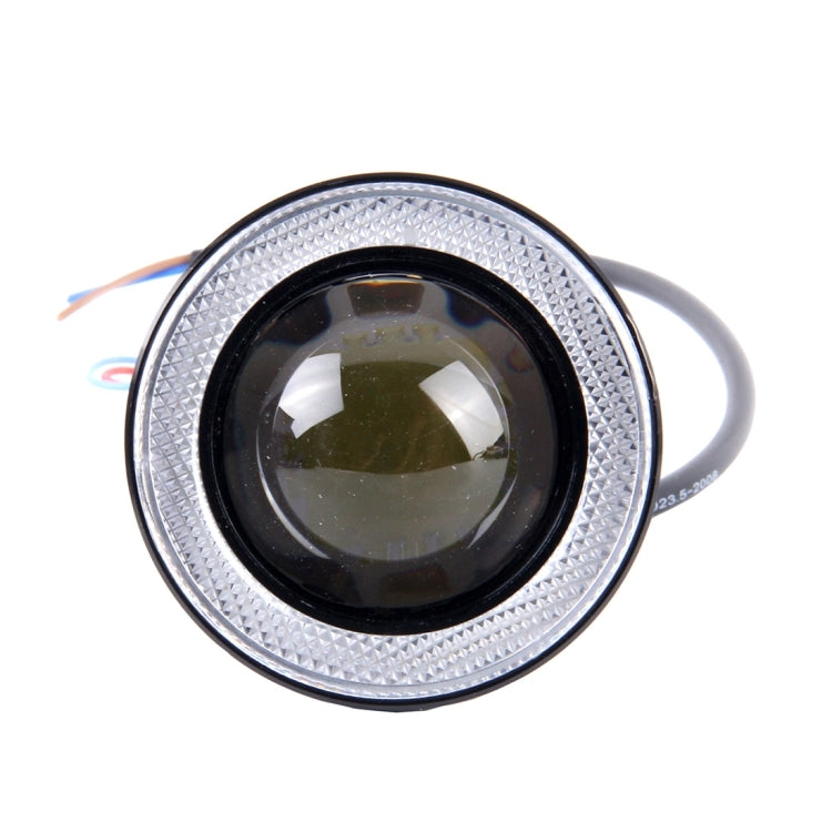 2 PCS 2.5 inch DC12V 10W 900LM 6500K Car Angel Eyes Fog Lamp Foglight, Cable Length: 20cm