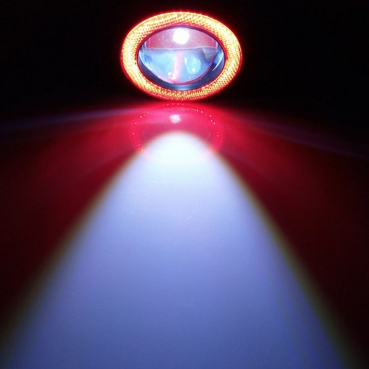 2 PCS 3.0 inch DC 12V 10W 900LM 6500K Car Angel Eyes Fog Lamp Foglight