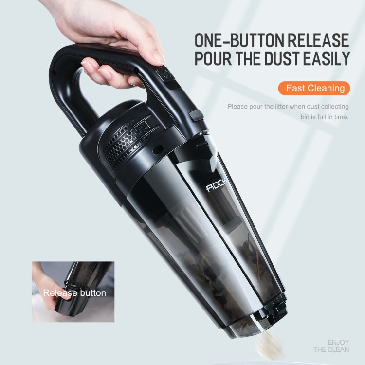 ROCK 100W 4500Pa Strong Suction Portable Car Vacuum Cleaner with LED Light, Cable Length: 5m, DC 12V