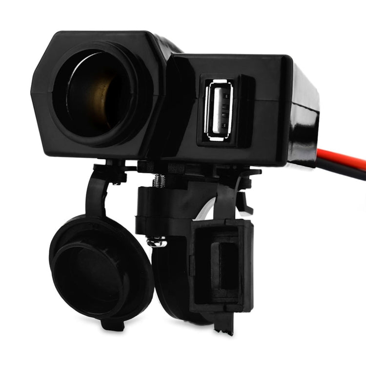 2.1A USB Blue Indicator Light Motorcycle Car Cigarette Lighter Socket