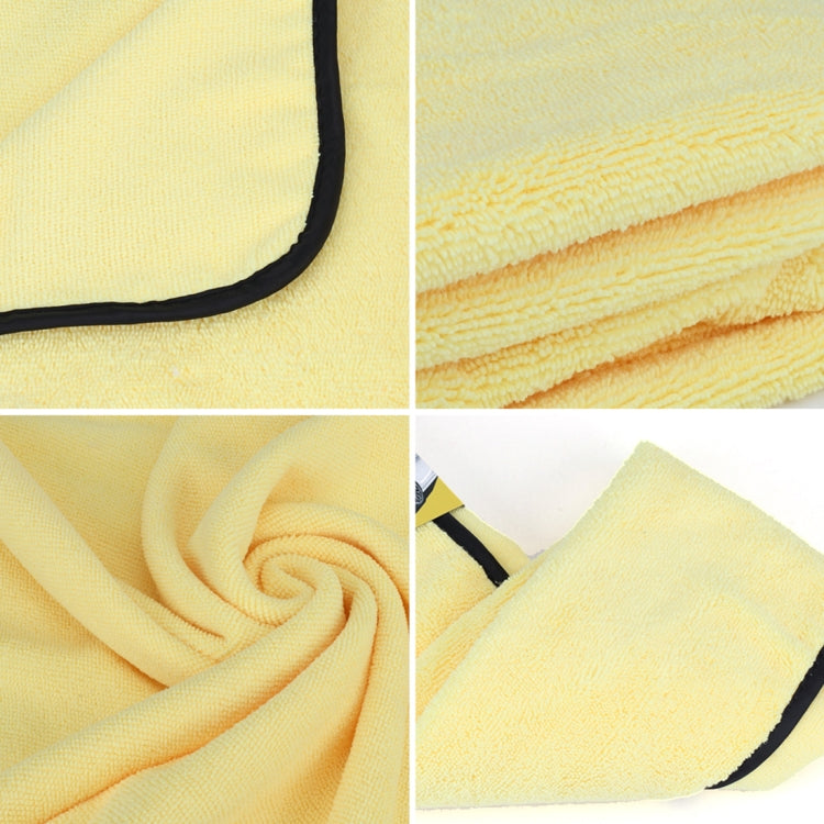 92 x 56cm Microfiber Absorbent Cleaning Drying Clean Cloth Car Care Wash Towel(Yellow)