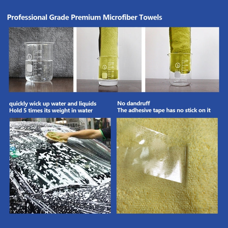 92 x 56cm Microfiber Absorbent Cleaning Drying Clean Cloth Car Care Wash Towel(Yellow)