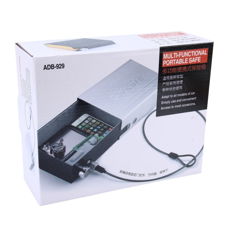 ADB-929 Portable Multi-functional Safe Storage Steel Plate Keyword Rotation Button Box