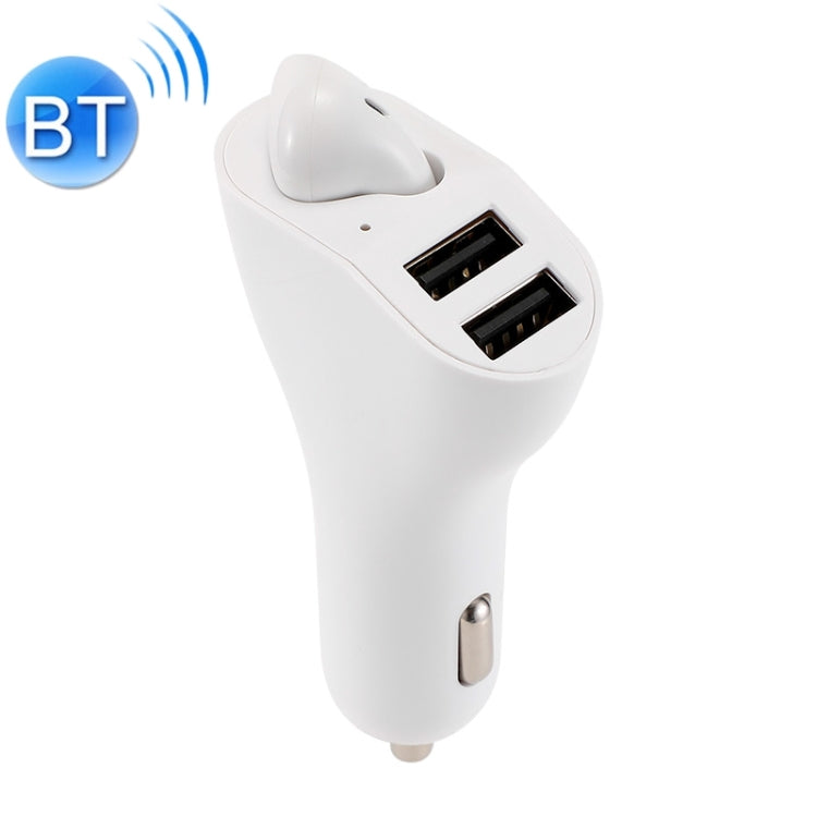 RV2 2 in 1 2.4A Dual USB Port Car Charger & V5.0 Bluetooth Headset, Support Hands-free Call