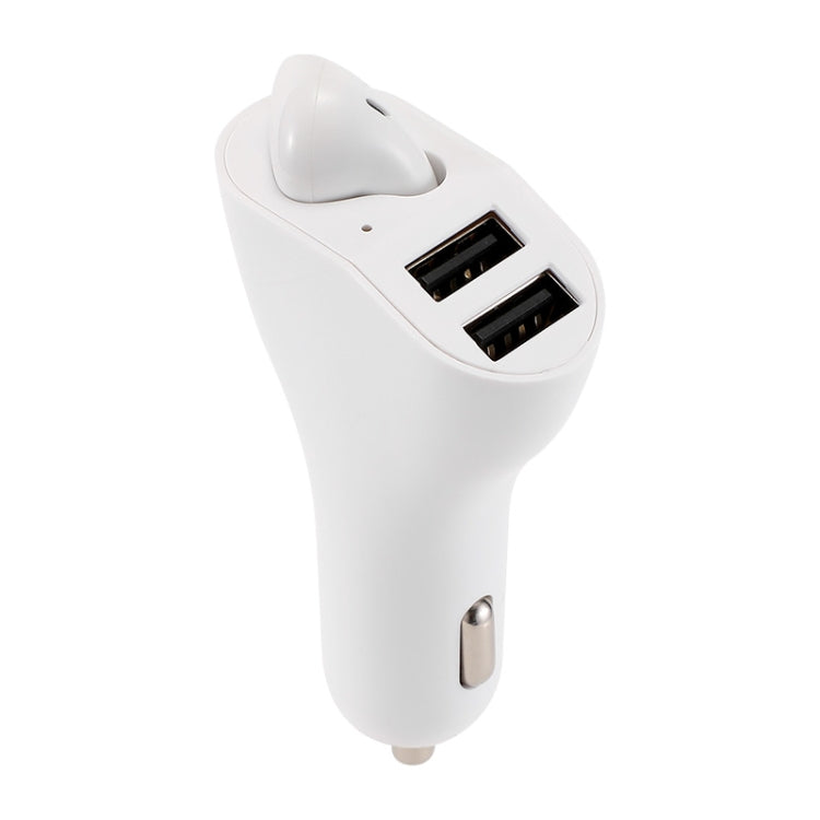 RV2 2 in 1 2.4A Dual USB Port Car Charger & V5.0 Bluetooth Headset, Support Hands-free Call