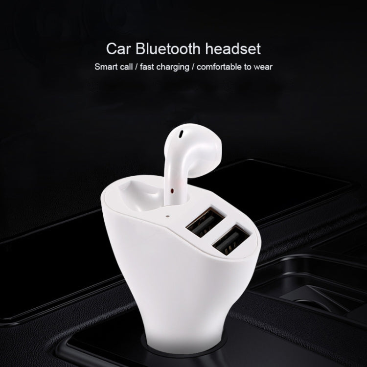 RV2 2 in 1 2.4A Dual USB Port Car Charger & V5.0 Bluetooth Headset, Support Hands-free Call