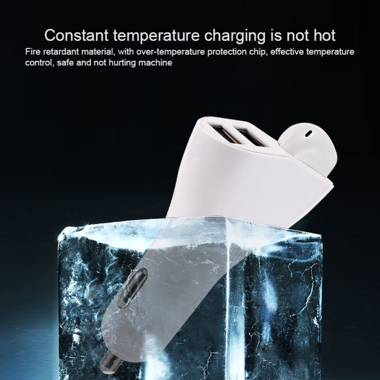 RV2 2 in 1 2.4A Dual USB Port Car Charger & V5.0 Bluetooth Headset, Support Hands-free Call