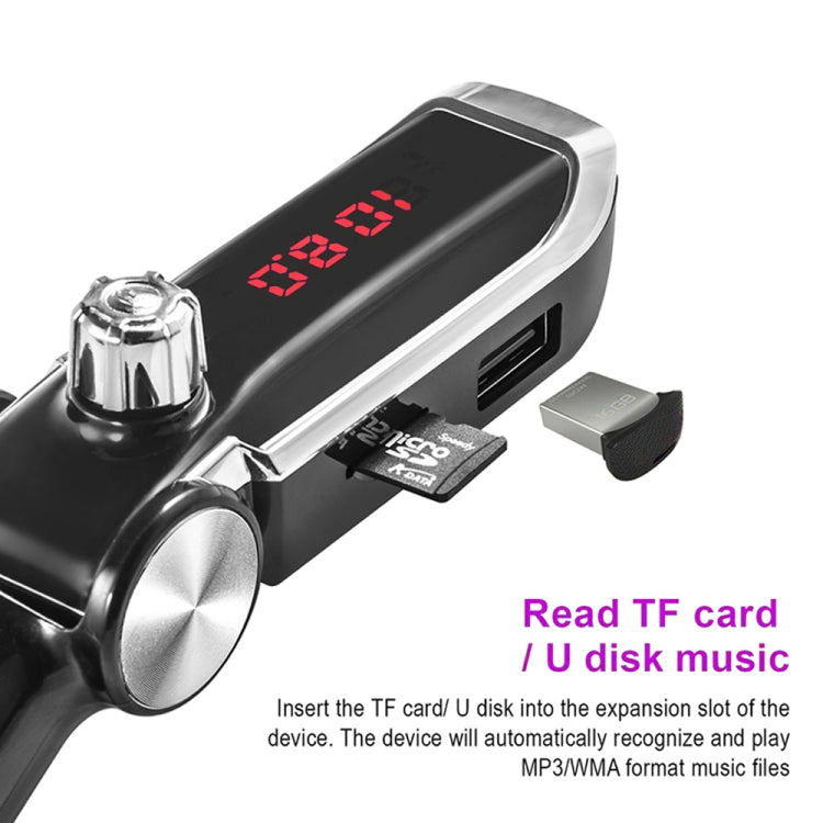 ZTB-018 Dual USB Charging Bluetooth FM Transmitter MP3 Player Car Kit, Support Hands-Free Call  & TF Card & U Disk