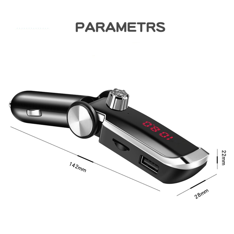 ZTB-018 Dual USB Charging Bluetooth FM Transmitter MP3 Player Car Kit, Support Hands-Free Call  & TF Card & U Disk