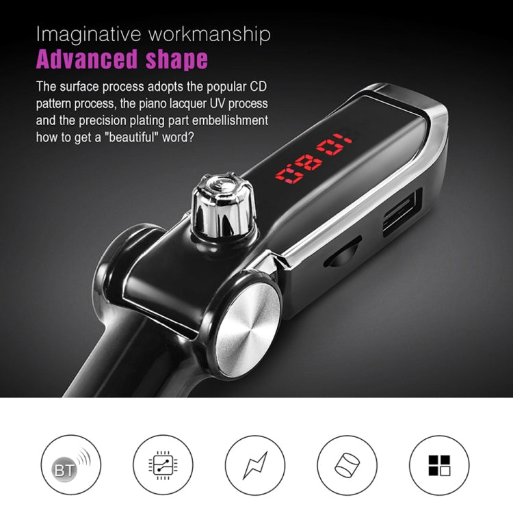 ZTB-018 Dual USB Charging Bluetooth FM Transmitter MP3 Player Car Kit, Support Hands-Free Call  & TF Card & U Disk