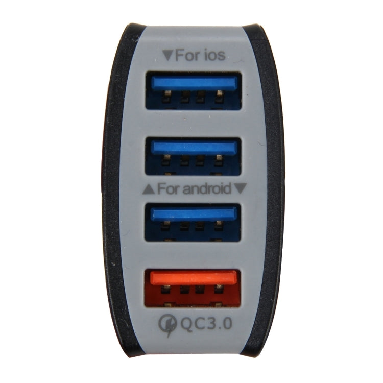 DC 12-24V Safety Quick Charger 3.0 Four Ports USB Charger 4 in 1 Car Charger Android IOS Universal