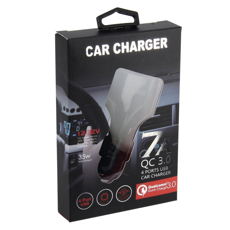 DC 12-24V Safety Quick Charger 3.0 Four Ports USB Charger 4 in 1 Car Charger Android IOS Universal